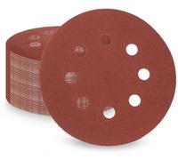 Disques abrasifs de grain 400, 100 pièces, diamètre 125 mm, 8 trous, papier abrasif à velcro pour ponceuses excentriques