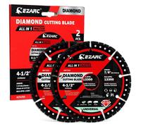Disques abrasifs diamantés de 115 mm pour meuleuse d'angle - Adaptés pour une coupe rapide et propre du métal, de l'acier, de la fonte, des carreaux et des plastiques