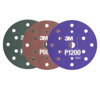Disques abrasifs flexibles 3M Hookit / 17 trous, 150 mm, P800, brun x125 morceau