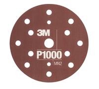Disques abrasifs flexibles 3M Hookit, brun, 150 mm, 15 trous, P1000, 25 pièces / paquet x5 morceau