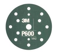 Disques abrasifs flexibles 3M Hookit, vert, 150 mm, 15 trous, P600, 25 pièces / paquet x5 morceau