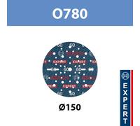 BOSCH Disque abrasif sur film EXPERT O780, 150 mm, G120 2608902442