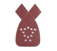 Disques abrasifs orbitaux Palm Mouse en oxyde d'aluminium | Brun rougeâtre 5-1/4x3-3/4 pouces for ponceuses orbitales à paume et à souris : grain 40-800 100 pièces(120 Grit)