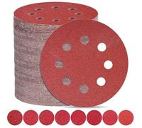 Disques abrasifs pour ponceuse - Unbrand - Diamètre 180 mm - Grain 1200 - Lot de 100 pièces - 8 trous pour aspiration
