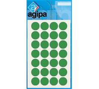 Disques adhésifs Agipa 15mm vert - sachet de 168