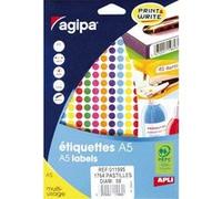 Disques adhésifs Agipa 8mm assorti - etui de 1600 G