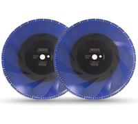 Disques de coupe diamant, 2 pièces, 400 x 25,4 mm, polyvalents, pour béton armé, métal et PVC