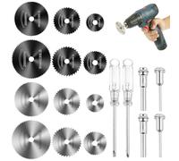 Disques de Coupe Métal Bois Plastique 36 Pièces - Lames Scie Circulaire 6 Tailles (22-50mm) Noir et Argent - Outils de Bricolage Électriques Compatibles Multi-Usage pour Découpe DIY