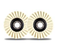 Disques de polissage en feutre de laine - MICH - Lot de 2 - 4,5 pouces - Pour meuleuse d'angle - Métal, marbre, meubles