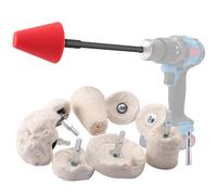 Disques de polissage, SPTA 9 pièces Tampon de Roue de Polissage Kit Polissage Roue Conique/cylindrique//Mushroom/T-Shaped Wheel Grinding Head Avec 1/4 'poignée pour métal Aluminium, acier inoxydabl