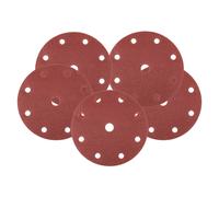 Disques de ponçage 150 mm, P100, lot de 5, avec 9 trous pour 04-721