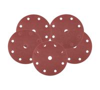Disques de ponçage 150 mm, P80, lot de 5, avec 9 trous pour 04-721