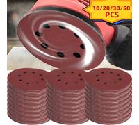 Disques de ponçage universels à 8 trous, papier abrasif de 125 mm pour métal, bois, verre, tampons de polissage, outils abrasifs domestiques, grain 40 à 3000 40 Grit