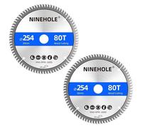 Disques de scie circulaire de 254 mm, 80 dents, lot de 2, pour bois, plastique et stratifié