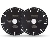 Disques de tronçonnage diamantés, 2 pièces, 125 mm, polyvalents, pour béton, métal, PVC et matériaux durs