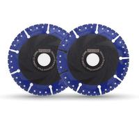 Disques de tronçonnage diamantés, 2 pièces, 125 x 22,23 mm, polyvalents, pour béton armé, métal et PVC