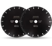 Disques de tronçonnage diamantés, 2 pièces, 230 x 22,23 mm, polyvalents, pour béton armé, métal et PVC