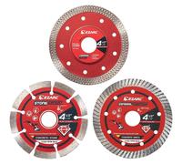 Disques de tronçonnage diamantés de 115 mm, lot de 3, pour couper la pierre, le granit, le béton, la porcelaine, la céramique, le marbre et les carreaux