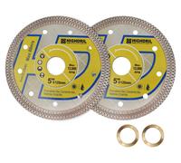 Disques de tronçonnage diamantés de 125 mm, 2 pièces, pour découper des carreaux, adaptés à une utilisation en mode sec ou humide