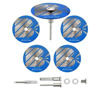 Disques de tronçonnage miniatures - 50 mm - Disque fritté - Denture continue - Pour le nettoyage des joints de carrelage et la découpe de carreaux souples - Coffret de 5 pièces