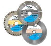 Disques diamant - Diamwood - Lot de 3 - 125 mm - 22,23 mm - Pour béton et carrelage