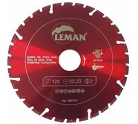 Leman Machine Disque diamant brasé 950 D125 mm jante segmentée coupe acier 125x45x1,8x2,0 mm
