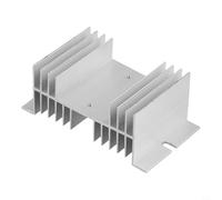 Dissipateur thermique SSR 100 A en alliage d'aluminium pour relais statique - Dissipation thermique efficace pour éolienne et PCB Longueur 127 mm