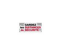Distances De Sécurité - 10x4cm - Sticker/Autocollant