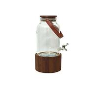Distributeur à Boisson en Verre Support Bois 6L avec Robinet - PILOA - ALTOBUY