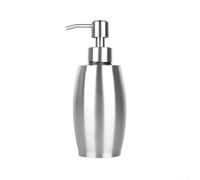 Distributeur à pompe en acier inoxydable pour savon, lotion, shampooing, détergent avec bord arrondi et intérieur électrolysé pour décoration d'intérieur