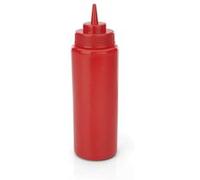 Distributeur à sauce en Polyéthylène rouge H 260 mm Ø 80 mm x 6