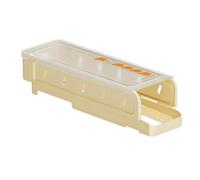 Distributeur à œufs compact pour économiser de l'espace, 28 x 9 x 7 cm, avec rail incliné, organiseur robuste en polypropylène, fournitures de cuisine avec style roulant automatique, cuisiniers