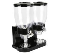 Distributeur alimentaire à double récipient 3.5 L pour céréales ou fruits secs