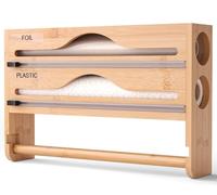 Distributeur Aluminium Et Film Alimentaire avec Porte Cuisine, Distributeur Film Alimentaire avec Coupeur, Derouleur Papier Alimentaire, Film, Alu, Papier De Cuisson B,Two-Gang