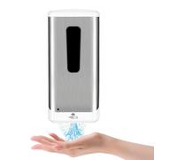 Distributeur automatique de savon, 1 000 ml, fixation murale, design en acier inoxydable, distributeur de désinfectant à capteur, distributeur automatique de liquide sans contact pour hôtel, bureau, d