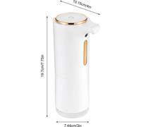 Distributeur automatique de savon - D23-2 - Capteur infrarouge sans contact - Pour savon mousse - Plastique ABS - Pour la cuisine et la salle de bains - Blanc