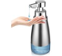 Distributeur automatique de savon en acier inoxydable, 450 ml, argenté