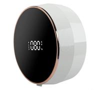 Distributeur automatique de savon en mousse 300 ml à montage mural sans contact avec affichage de la température et de la puissance pour salle de bain, cuisine, hôtel, blanc (gel blanc)
