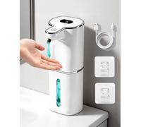 Distributeur automatique de savon liquide avec 6 niveaux réglables, affichage numérique, recharge USB, distributeur électrique sans contact, fixation murale avec capteur, 380 ml, IPX5, pour la cuisine