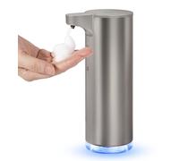 Distributeur automatique de savon moussant en acier inoxydable, distributeur de savon électrique avec éclairage LED, sans contact pour la cuisine et la salle de bains, distributeur de savon hygiénique