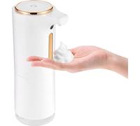 Distributeur automatique de savon mousse - Distributeur de savon sans contact - Capteur infrarouge - Rechargeable - 3 niveaux de mousse - Pour la salle de bain et la cuisine - Blanc