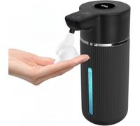 Distributeur Automatique de Savon Mousse, Distributeurs de Savon et de Lotion 420 ML - Distributeur de Savon sans Contact et Réglable (4 Niveaux) - Rechargeable par USB - pour Salle de Bain, Cuisine