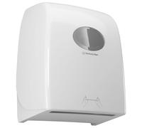 Distributeur automatique de serviettes en rouleau, blanc, avec support mural inclus