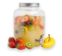 Distributeur Boisson avec Robinet 8 L Fontaine à Eau et Cocktail Bol à Punch Jarre en Verre pour Limonades Bonbonne Bocal Sublimez