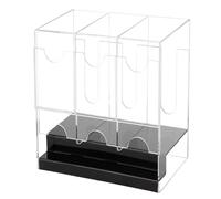 Distributeur Boosters - Acrylique 3 Emplacements Protège Boîte Dresseur Usure | Rangement Transparent Expositions Cartes à Collectionner | Support Organiseur Cartes Sport | Maison Chambre Bureau Setup
