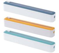 Distributeur combiné film alimentaire et papier alu boîte avec cutter intégré dérouleur pratique pour rangement cuisine