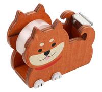 Distributeur Compact Ruban de Bois Métal Adhésif en Chien | Style Kawaii Décoratif, Format Portable et Peu Encombrant, pour Bureau D’étude, Maison, Garçon et Filles