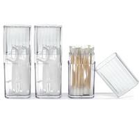 Distributeur Coton-Tige Transparent 3 Pièces