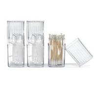 Distributeur Coton-Tige Transparent 3 Pièces