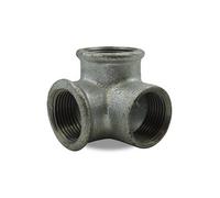 Distributeur coudé 3 voies femelle/femelle/femelle en fonte malléable - 3/8''-3/8''